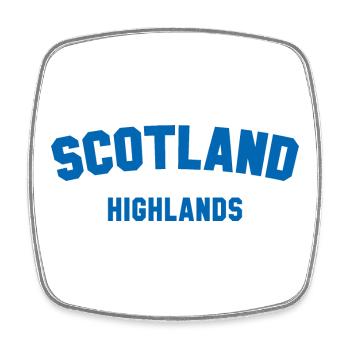 SCOTLAND HIGHLANDS Schottland - Viereckiger Kühlschrankmagnet - Weiß - Vorne