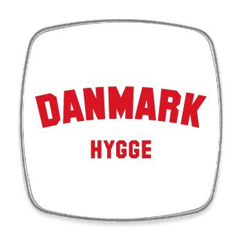 HYGGE Denmark Dänemark - Square fridge magnet - white - Front