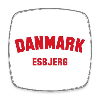 ESBJERG, Danemark, Danemark - Magnet carré - blanc - Devant