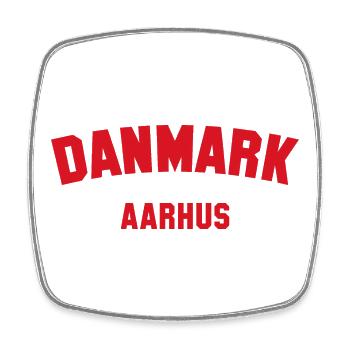 AARHUS Danemark Dänemark - Magnet carré - blanc - Devant