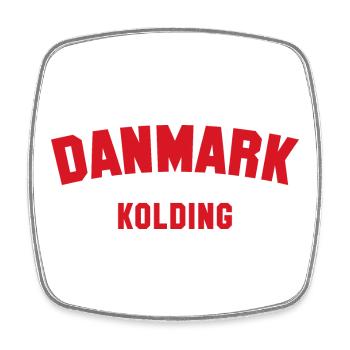KOLDING Danemark Dänemark - Magnet carré - blanc - Devant