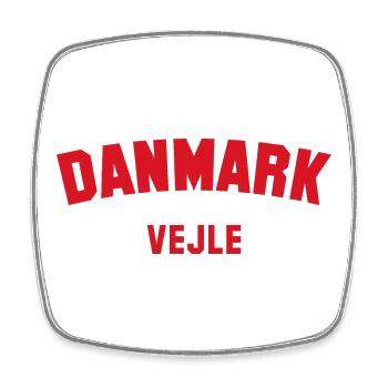 VEJLE, Danemark, Danemark - Magnet carré - blanc - Devant