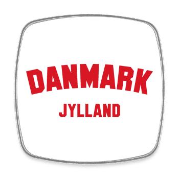 JYLLAND Denmark Dänemark - Square fridge magnet - white - Front