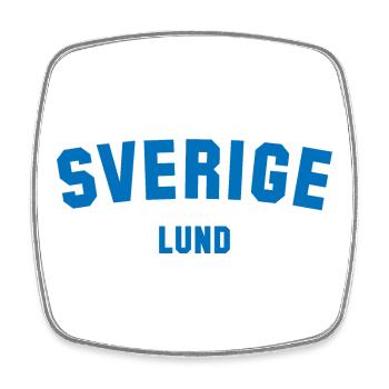 LUND Sweden Schweden - Square fridge magnet - white - Front