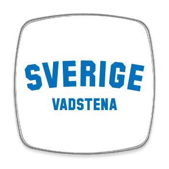 VADSTENA Sweden Schweden - Square fridge magnet - white - Front