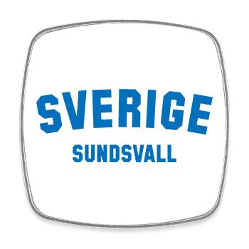 SUNDSVALL, Sweden, Sweden - Square fridge magnet - white - Front