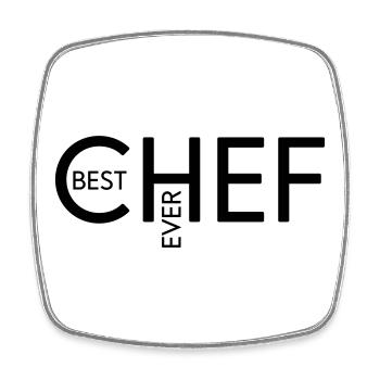Best Chef ever - Viereckiger Kühlschrankmagnet - Weiß - Vorne