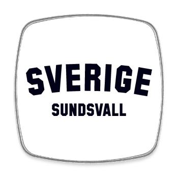 SUNDSVALL, Sweden, Sweden - Square fridge magnet - white - Front