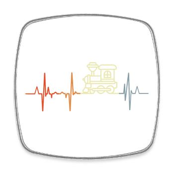 Railway heart palpitations - Square fridge magnet - white - Front