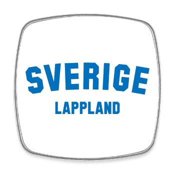 LAPLAND Sverige Suède Suède - Magnet carré - blanc - Devant