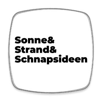 Sonne Strand Snapsideen - Viereckiger Kühlschrankmagnet - Weiß - Vorne