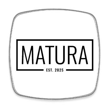 Matura Est. 2025 - Viereckiger Kühlschrankmagnet - Weiß - Vorne
