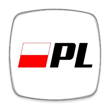 Polish Flag Patriotic PL - Square fridge magnet - white - Front