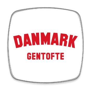GENTOFTE Danmark, Denmark - Square fridge magnet - white - Front