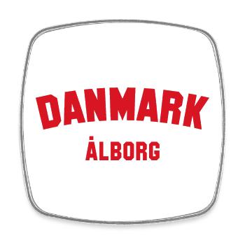ALBORG Danmark Denmark - Square fridge magnet - white - Front