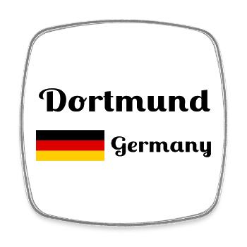 Dortmund Deutschland - Stylische Drucke - Viereckiger Kühlschrankmagnet - Weiß - Vorne
