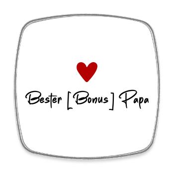Bester Bonuspapa - Viereckiger Kühlschrankmagnet - Weiß - Vorne