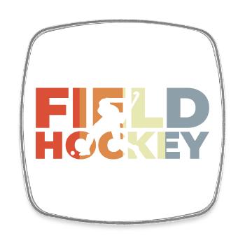 Hockey sur gazon vintage - Magnet carré - blanc - Devant