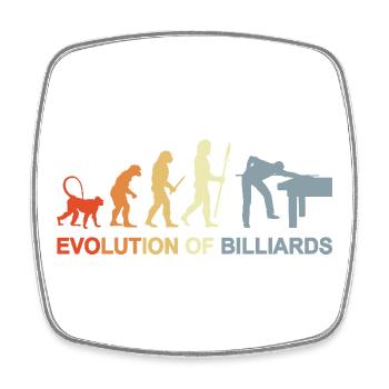 Pool Billard Evolution - Viereckiger Kühlschrankmagnet - Weiß - Vorne