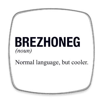 BREZHONEG Breton Brittany - Square fridge magnet - white - Front
