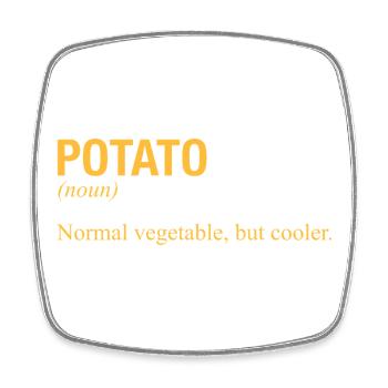 POTATO Kartoffel - Square fridge magnet - white - Front