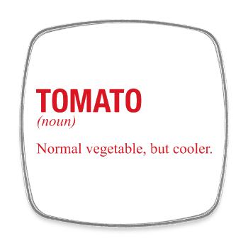 TOMATO Tomate - Magnet carré - blanc - Devant