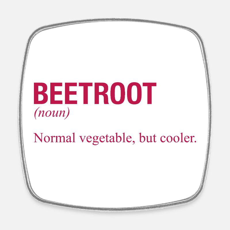 BETTERAVE ROTE BETE - Magnet carré - blanc