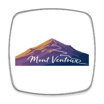 Illustration de paysage de montagne vibrant - Magnet carré - blanc - Devant