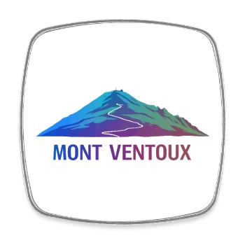 Mont Ventoux Climb Shape - Square fridge magnet - white - Front