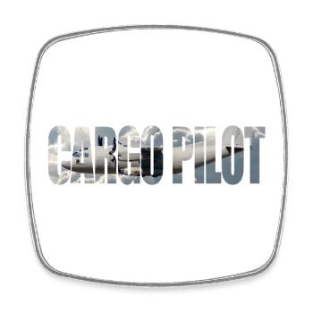 Cargo pilot C-27 - Viereckiger Kühlschrankmagnet - Weiß - Vorne