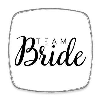 Team Bride - Viereckiger Kühlschrankmagnet - Weiß - Vorne