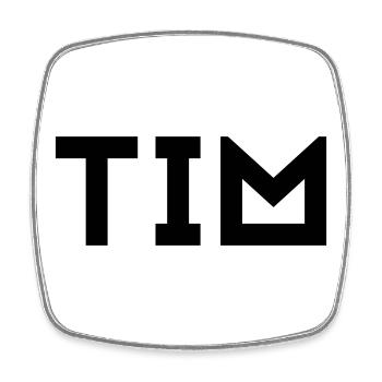 Prénom Tim - Magnet carré - blanc - Devant