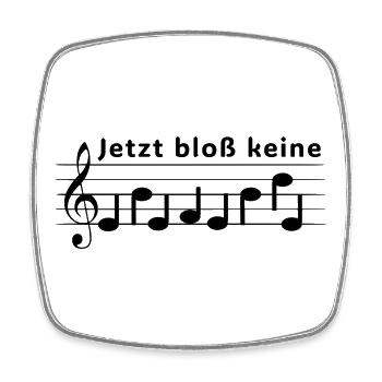 Jetzt bloß keine Ehefehde - Notenschrift Musiker - Viereckiger Kühlschrankmagnet - Weiß - Vorne