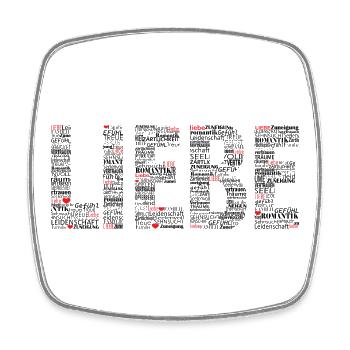 Love. - Square fridge magnet - white - Front