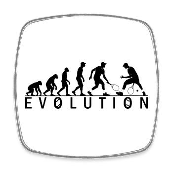 Tennis Evolution tweener shirt - Viereckiger Kühlschrankmagnet - Weiß - Vorne