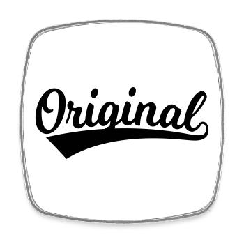 Original lettering - Square fridge magnet - white - Front