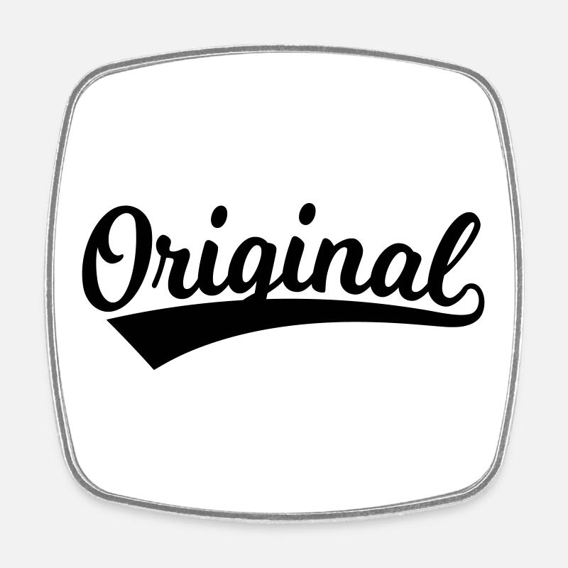 Original lettering - Square fridge magnet - white