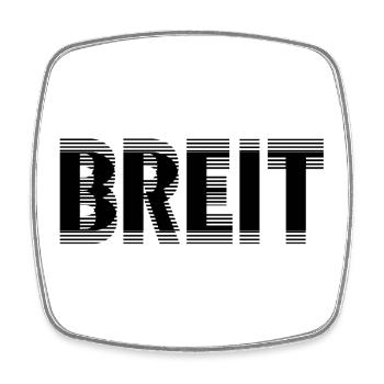 Breit Black by Falsches Design - Viereckiger Kühlschrankmagnet - Weiß - Vorne