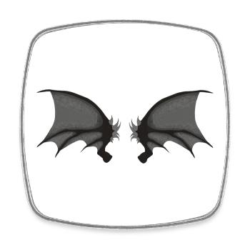Dämonenflügel, halloween outfits, goth - Viereckiger Kühlschrankmagnet - Weiß - Vorne