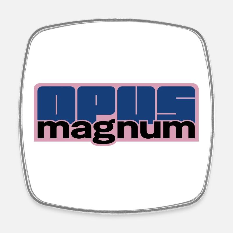 OPUS MAGNUM - Viereckiger Kühlschrankmagnet - Weiß