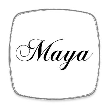 Maya, individuelles Design eleganter Stil - Viereckiger Kühlschrankmagnet - Weiß - Vorne