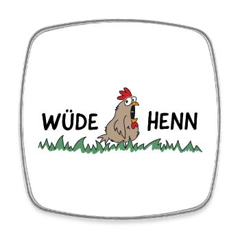 Wüde Henn Hendl Huhn - Viereckiger Kühlschrankmagnet - Weiß - Vorne