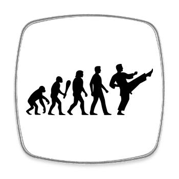 Karate Evolution - Square fridge magnet - white - Front