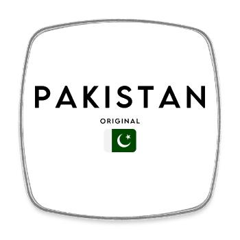 Pakistani pride, minimalist sleek design - Square fridge magnet - white - Front