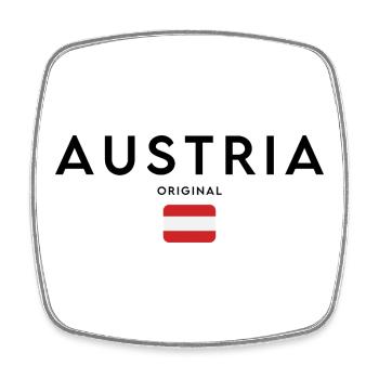 Austrian pride, minimalist sleek design - Square fridge magnet - white - Front