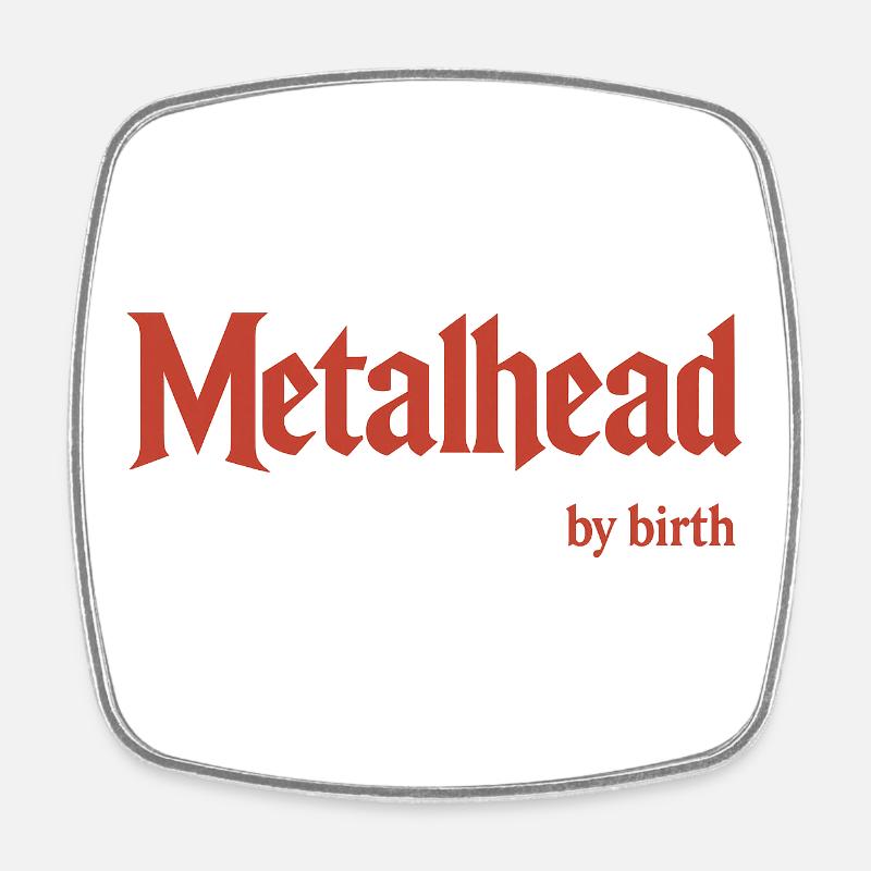 Metallkopf - Viereckiger Kühlschrankmagnet - Weiß