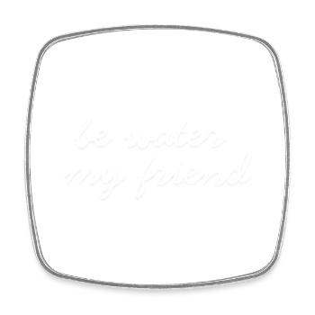 Be Water My Friend 1971 Quote Flow Inspiration - Square fridge magnet - white - Front