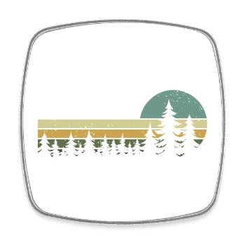 forest nature trees wilderness outdoor hiking - Square fridge magnet - white - Front