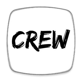 crew - Square fridge magnet - white - Front