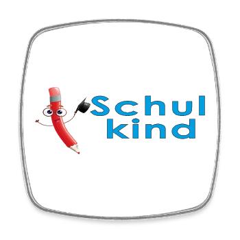 Funny school pencil for the start of school - Square fridge magnet - white - Front